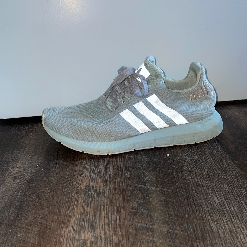 teal adidas tennis shoes